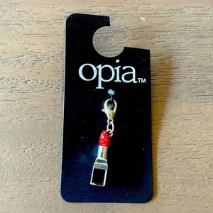 Lipstick bracelet charm